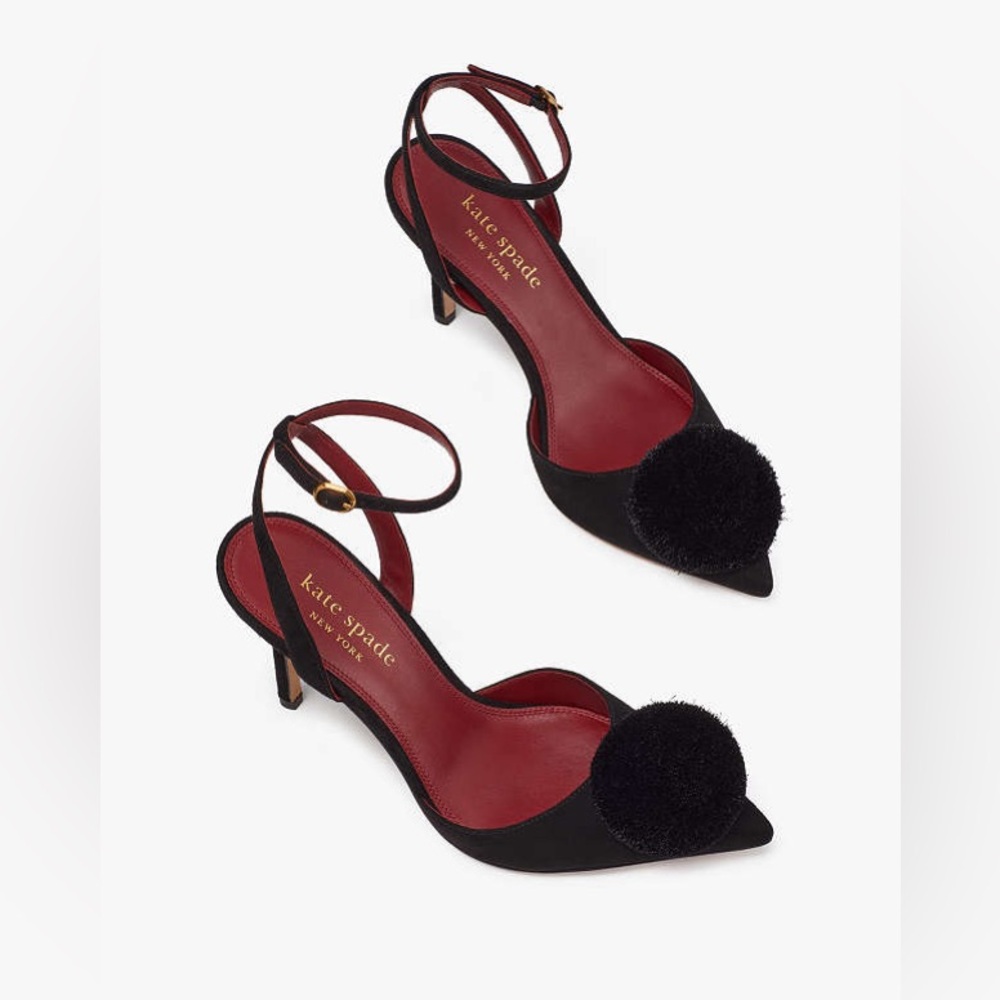 KATE SPADE Amour Pom Pumps size 7.5 B